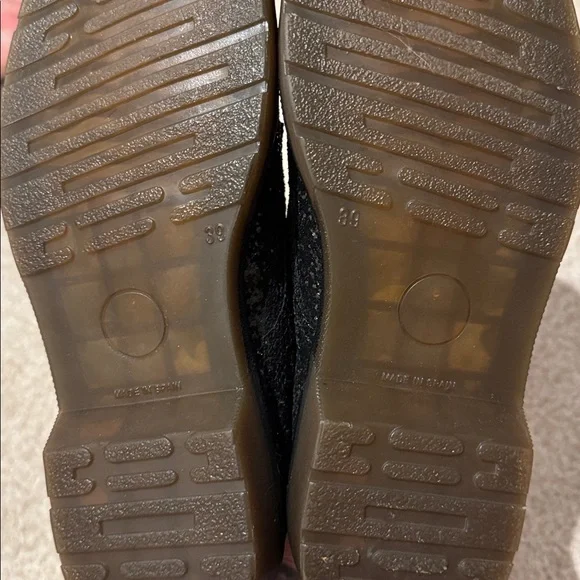 Topshop Sparkly Black Lace-Up Shoes size 8.5 - Picture 5 of 6